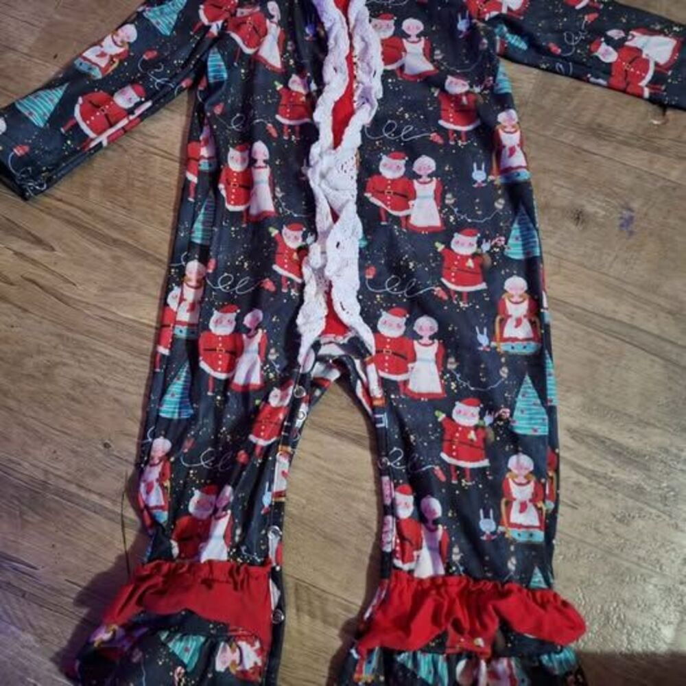 Pete lucy santa mrs clause romper size 18-24